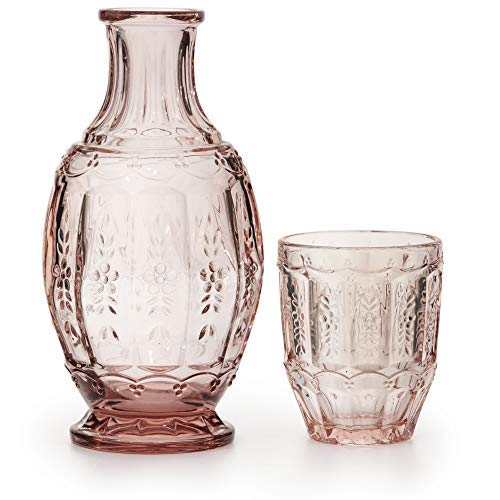 La Vie en Rose Bedside Water Carafe and Tumbler