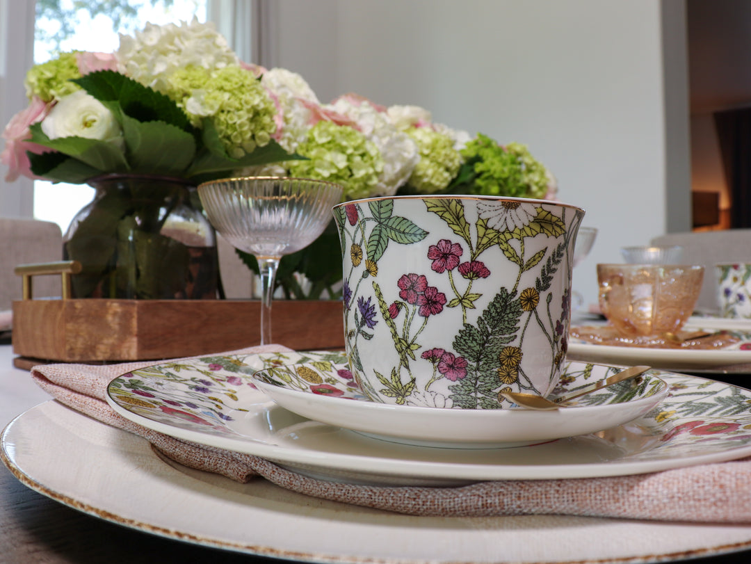 Whimsical Wildflower Cup & Saucer