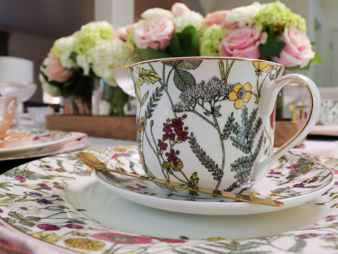 Whimsical Wildflower Cup & Saucer